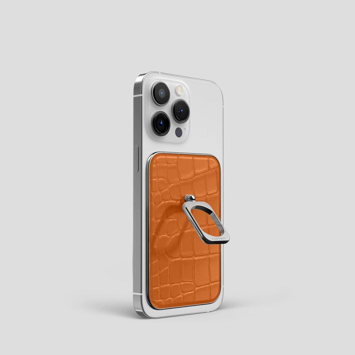 Orange MagSafe Ring iPhone 14 Pro Alligator with Steel Metal -2 | Orange-Steel