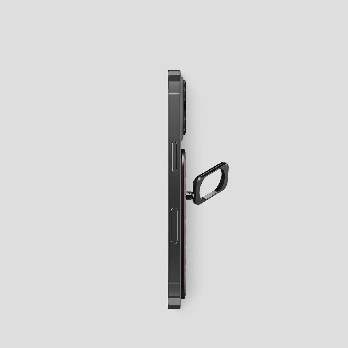 Pink MagSafe Ring iPhone 14 Pro Alligator with Black Metal -3 | Pink-Black