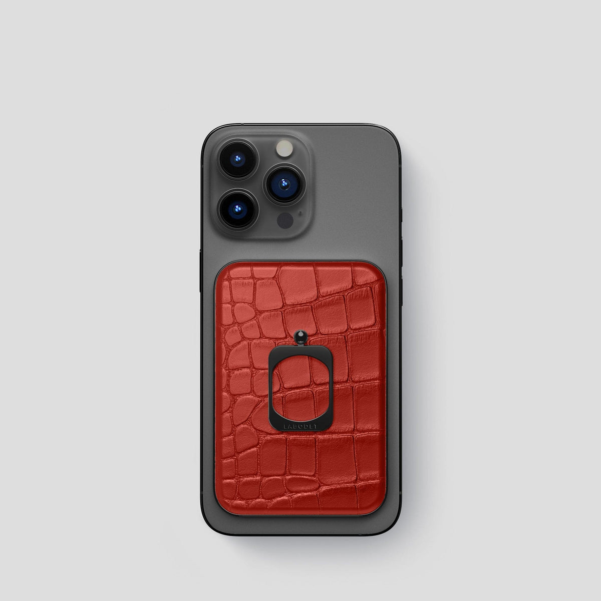 Red MagSafe Ring iPhone 14 Pro Alligator with Black Metal -1 | Red-Black