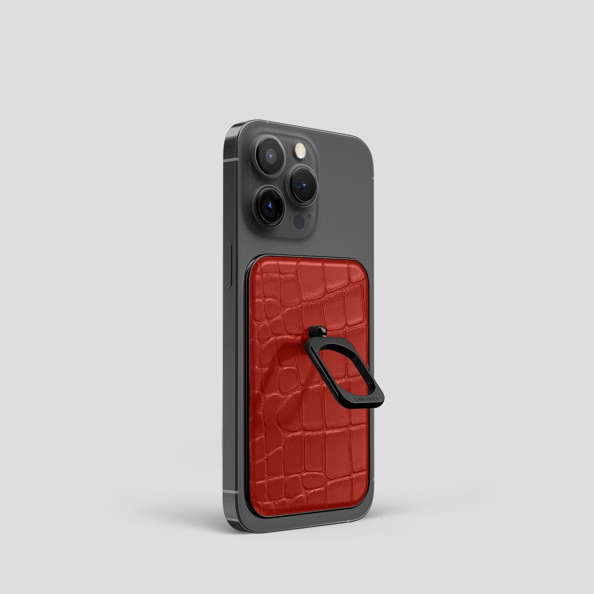 Red MagSafe Ring iPhone 14 Pro Alligator with Black Metal -2 | Red-Black