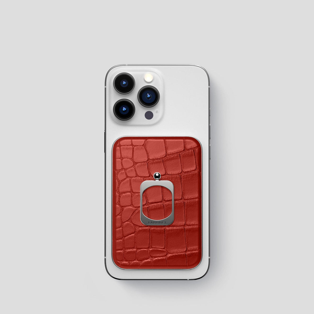 Red MagSafe Ring iPhone 14 Pro Alligator with Steel Metal -1 | Red-Steel