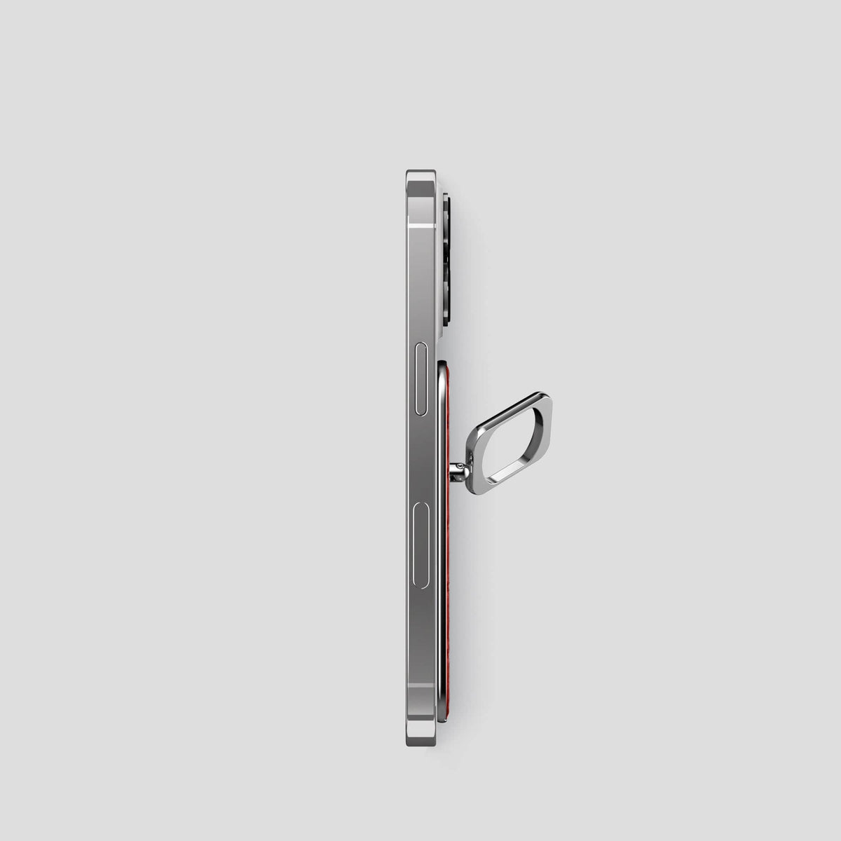 Red MagSafe Ring iPhone 14 Pro Alligator with Steel Metal -3 | Red-Steel