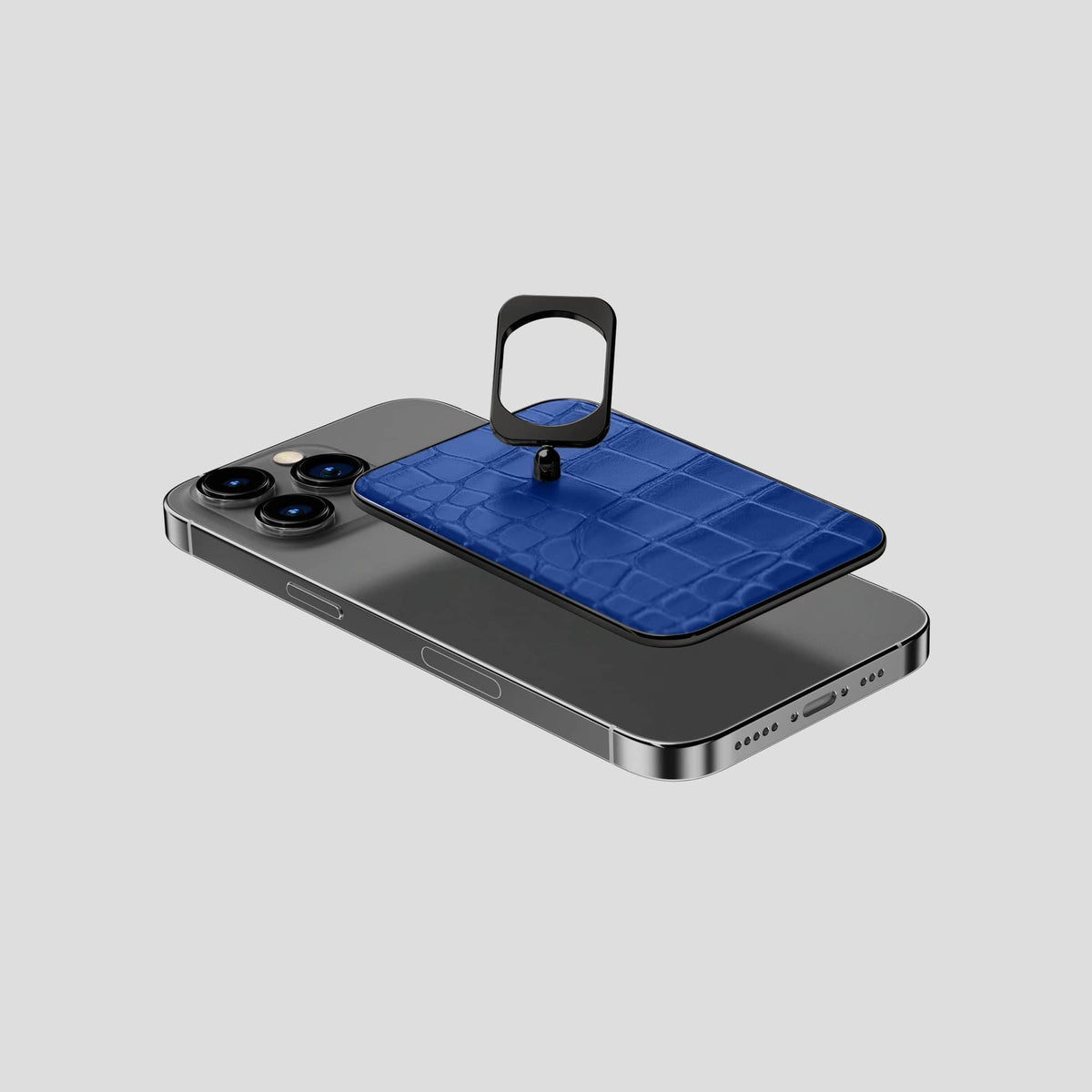 Royal Blue MagSafe Ring iPhone 14 Pro Alligator with Black Metal -4 | Royal-Blue-Black