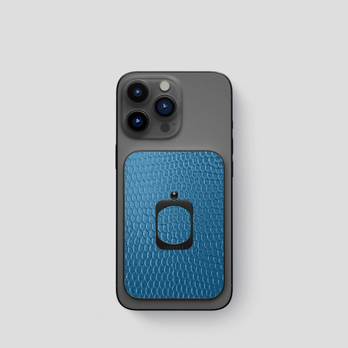 Blue iPhone 14 Pro MagSafe Ring Lizard with Black Metal -1 | Blue-Black