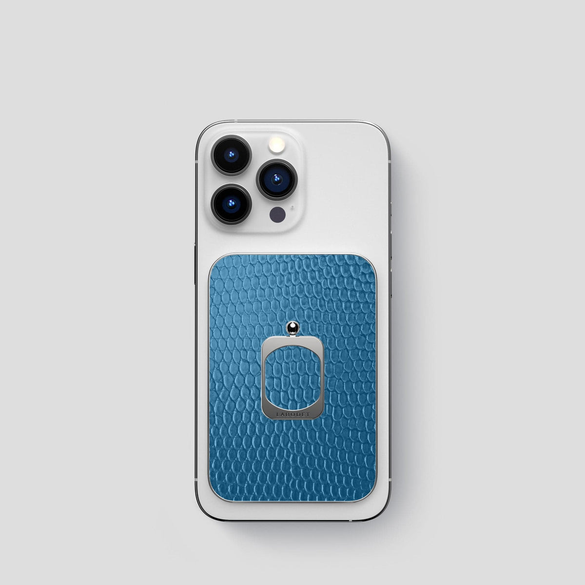 Blue iPhone 14 Pro MagSafe Ring Lizard with Steel Metal -1 | Blue-Steel