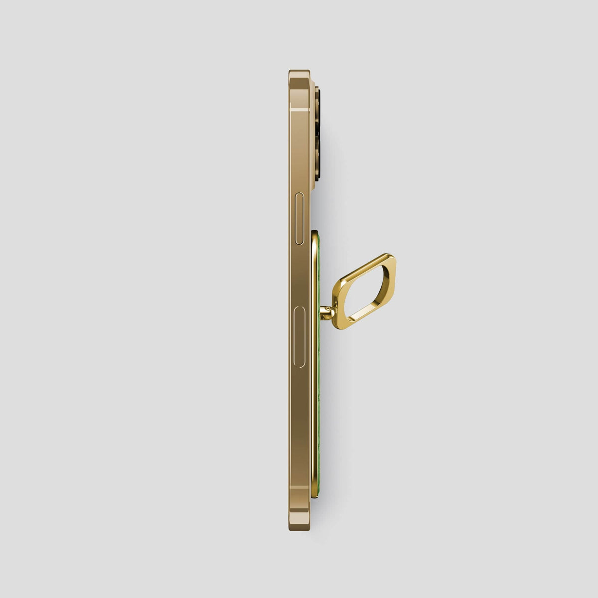 Apple-Green MagSafe Ring iPhone 14 Pro Max Alligator with Gold Metal -3 | Apple-Green-Gold