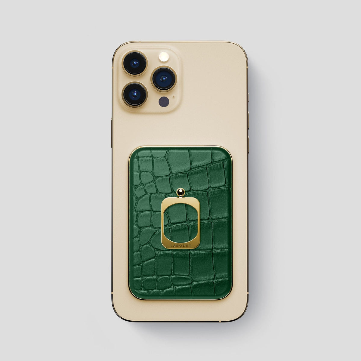 Forest-Green MagSafe Ring iPhone 14 Pro Max Alligator with Gold Metal -1 | Forest-Green-Gold