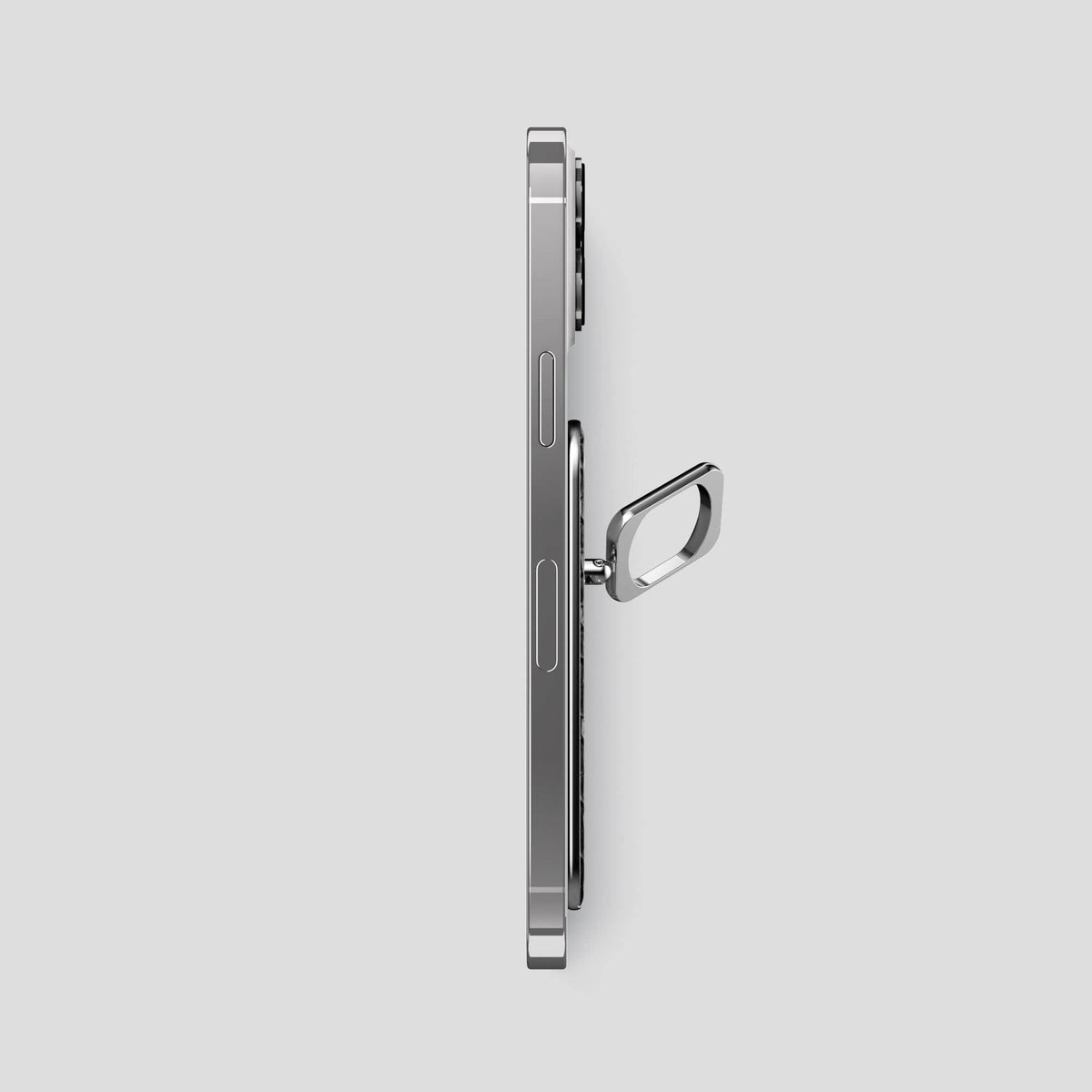 Black iPhone 15 Pro Max MagSafe Ring Lizard with Steel Metal -3 | Black-Steel