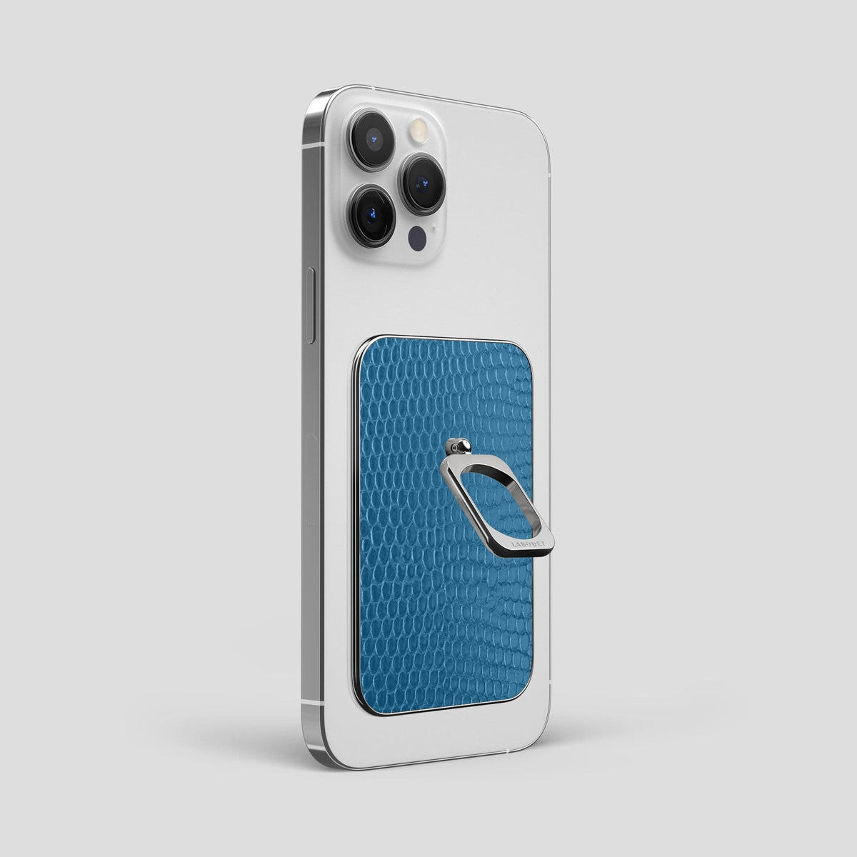 Blue iPhone 15 Pro Max MagSafe Ring Lizard with Steel Metal -2 | Blue-Steel