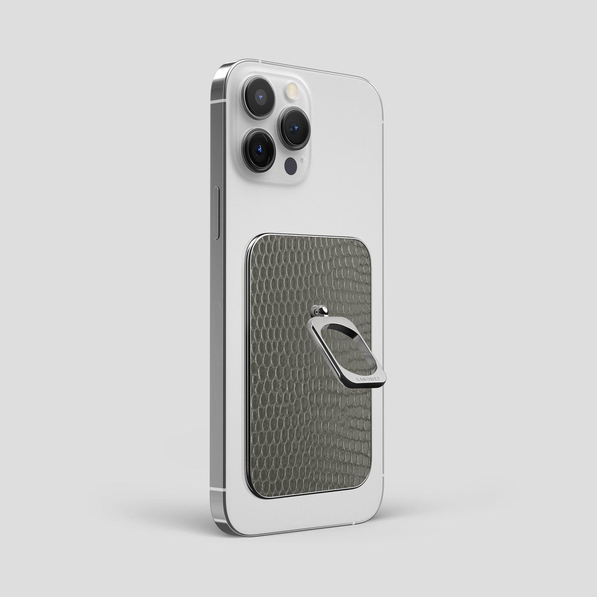 Grey iPhone 15 Pro Max MagSafe Ring Lizard with Steel Metal -2 | Grey-Steel