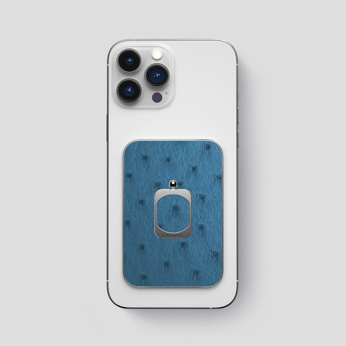 Blue-Jeans iPhone 15 Pro Max MagSafe Ring Ostrich with Steel Metal -1 | Blue-Jeans-Steel