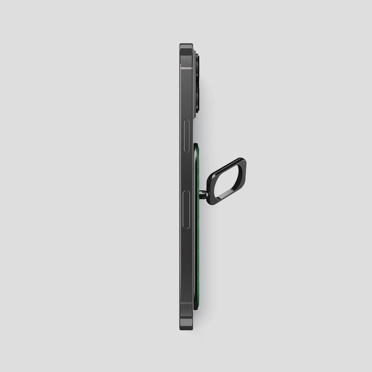 Kentucky Green iPhone 14 Pro Max MagSafe Ring Ostrich with Black Metal -3 | Kentucky-Green-Black