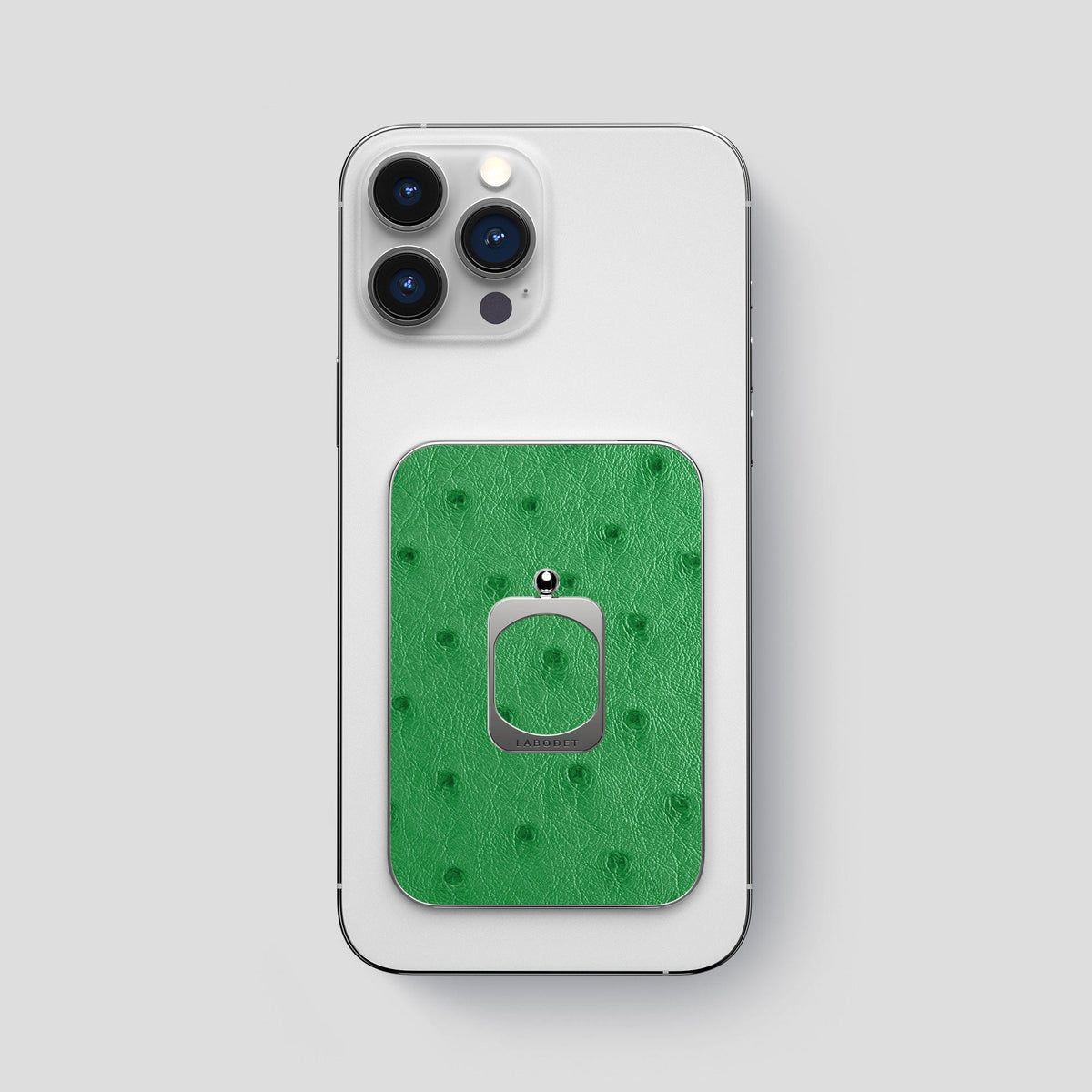 Kentucky Green iPhone 15 Pro Max MagSafe Ring Ostrich with Steel Metal -1 | Kentucky-Green-Steel