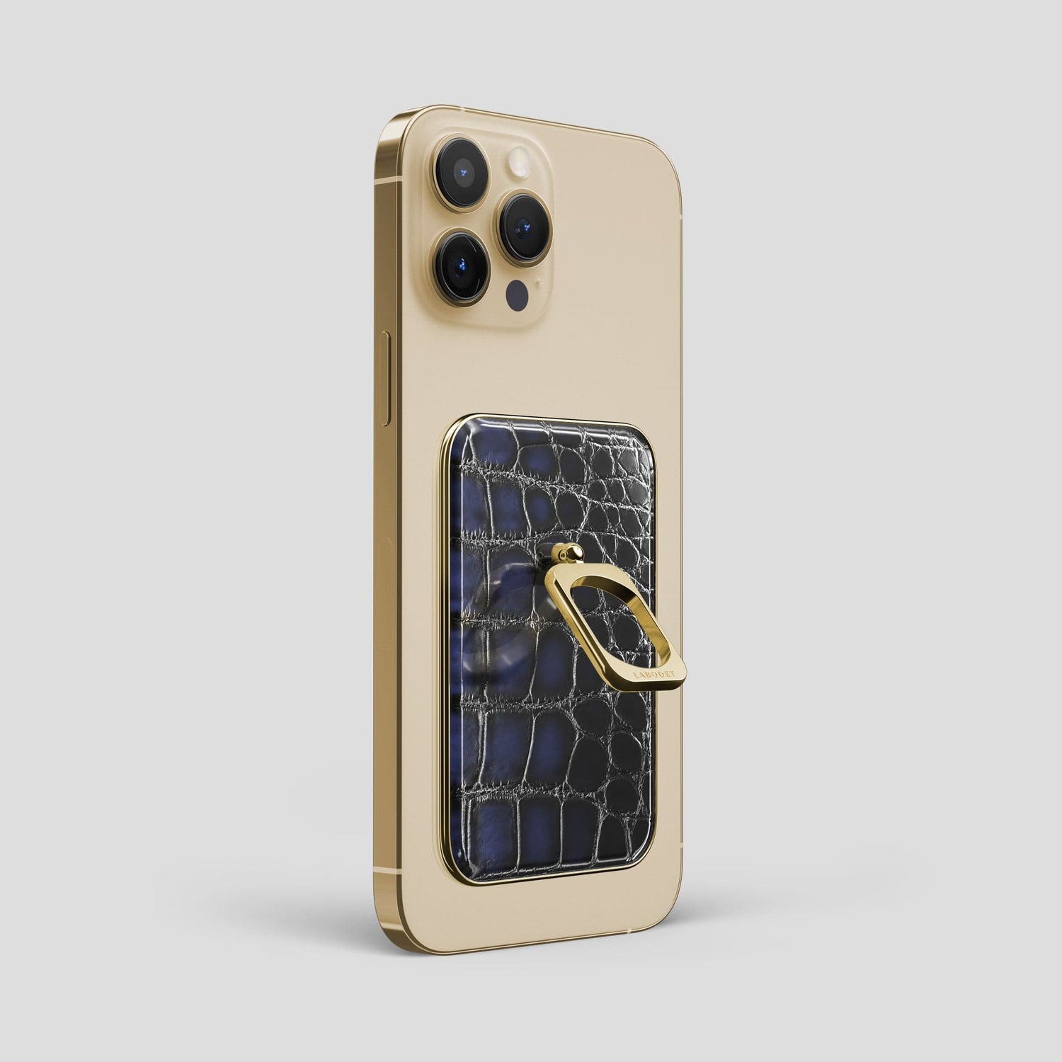 Havana-Blue iPhone 14 Pro Max MagSafe Ring with Gold Metal -1 | Havana-Blue-Gold