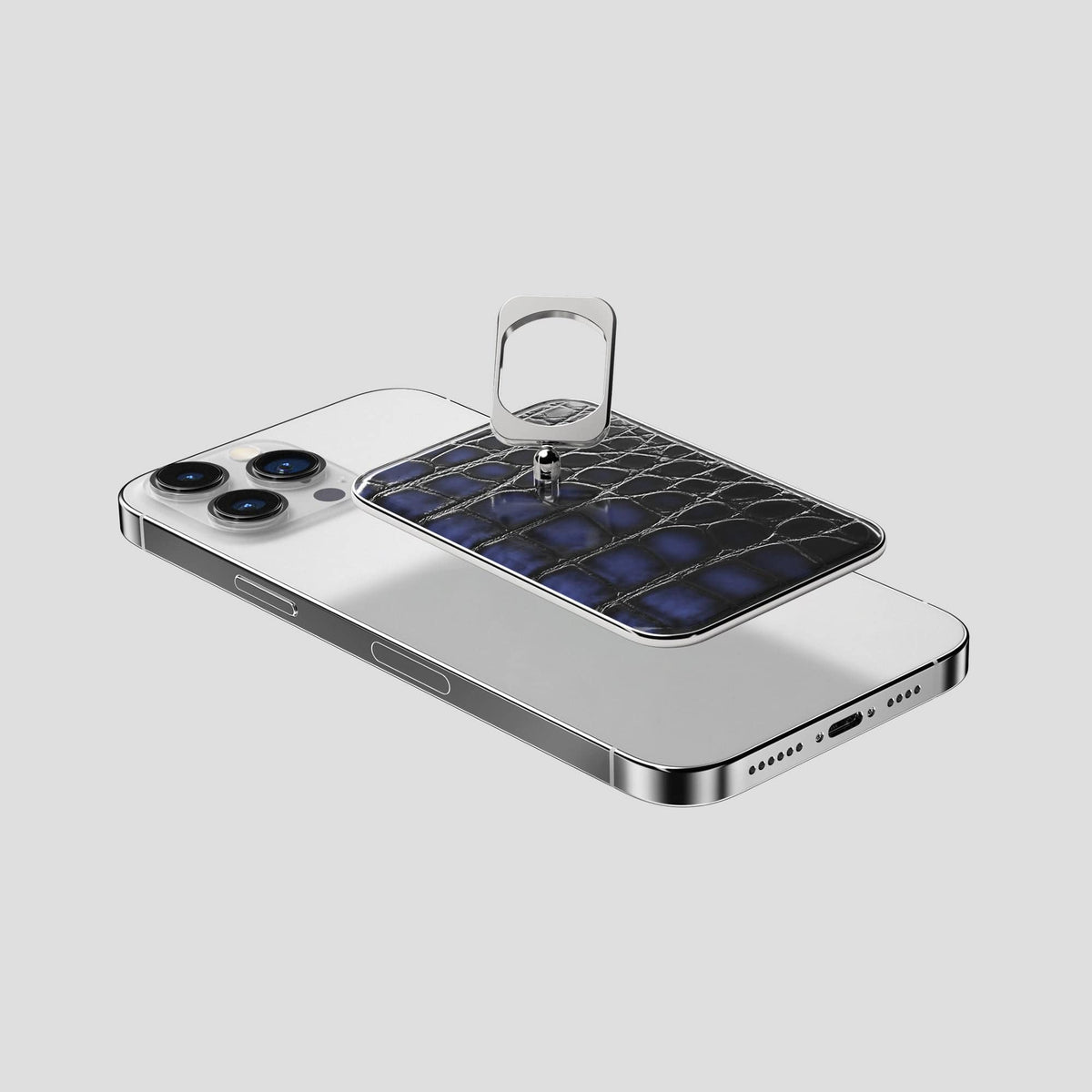 Havana-Blue iPhone 14 Pro Max MagSafe Ring with Steel Metal -4 | Havana-Blue-Steel