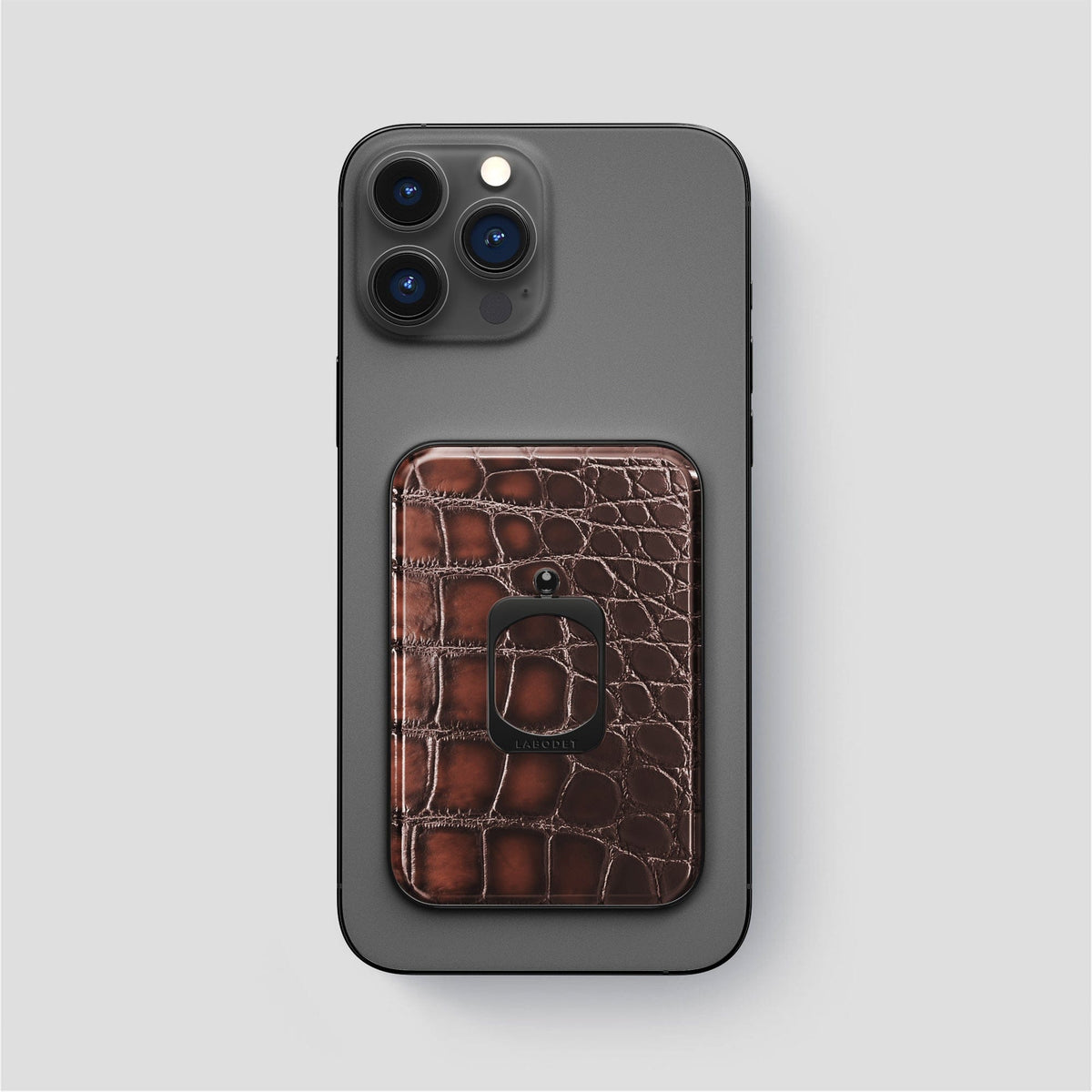 Havana-Brown iPhone 14 Pro Max MagSafe Ring with Black Metal -2 | Havana-Brown-Black