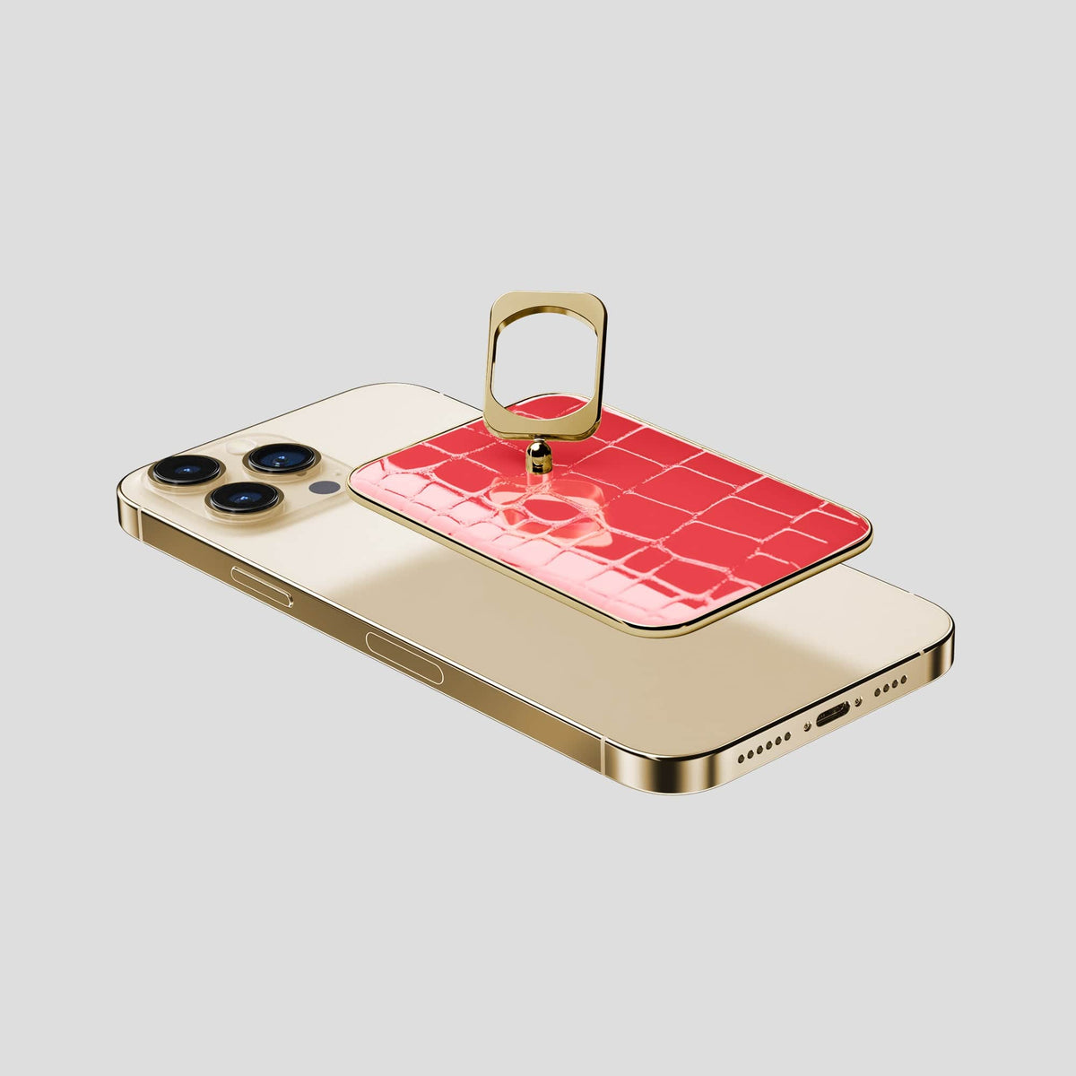 Papaya MagSafe Ring iPhone 14 Pro Max with Gold Metal -4 | Papaya-Gold