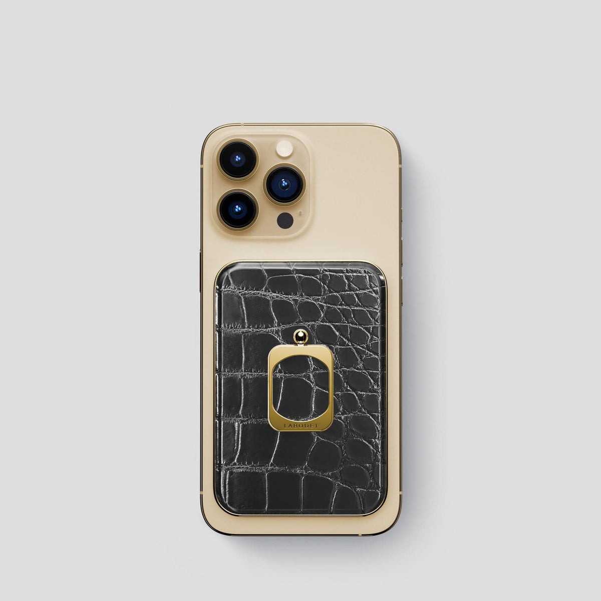 Havana-Black iPhone 14 Pro MagSafe Ring with Gold Metal -2 | Havana-Black-Gold