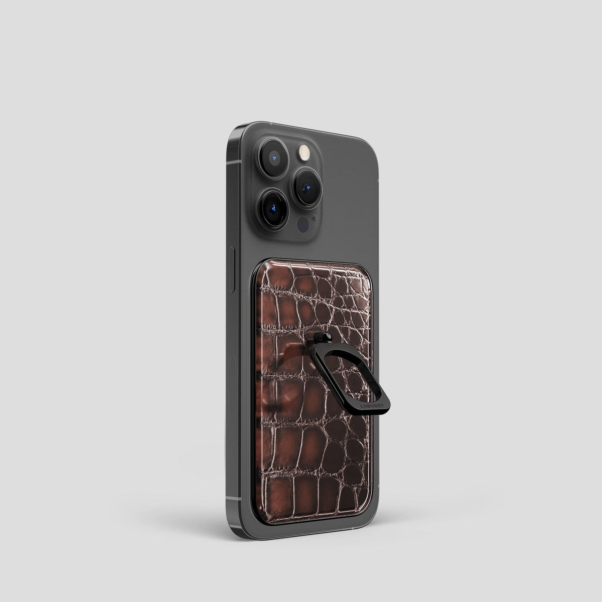 Havana-Brown iPhone 14 Pro MagSafe Ring with Black Metal -1 | Havana-Brown-Black
