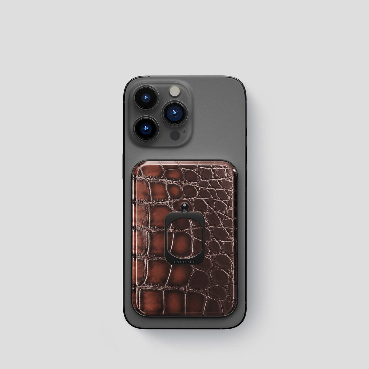 Havana-Brown iPhone 14 Pro MagSafe Ring with Black Metal -2 | Havana-Brown-Black