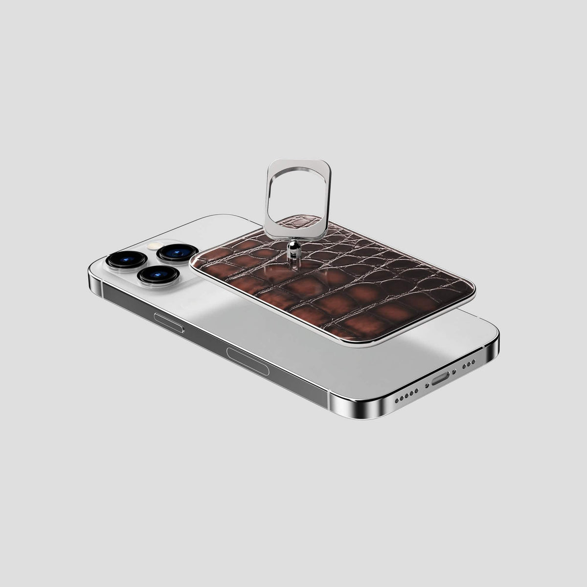Havana-Brown iPhone 14 Pro MagSafe Ring with Steel Metal -4 | Havana-Brown-Steel