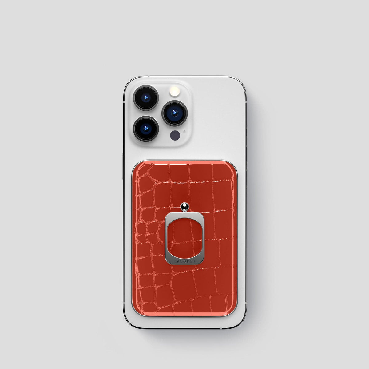 Coral Orange MagSafe Ring iPhone 14 Pro with Steel Metal -2 | Coral-Orange-Steel