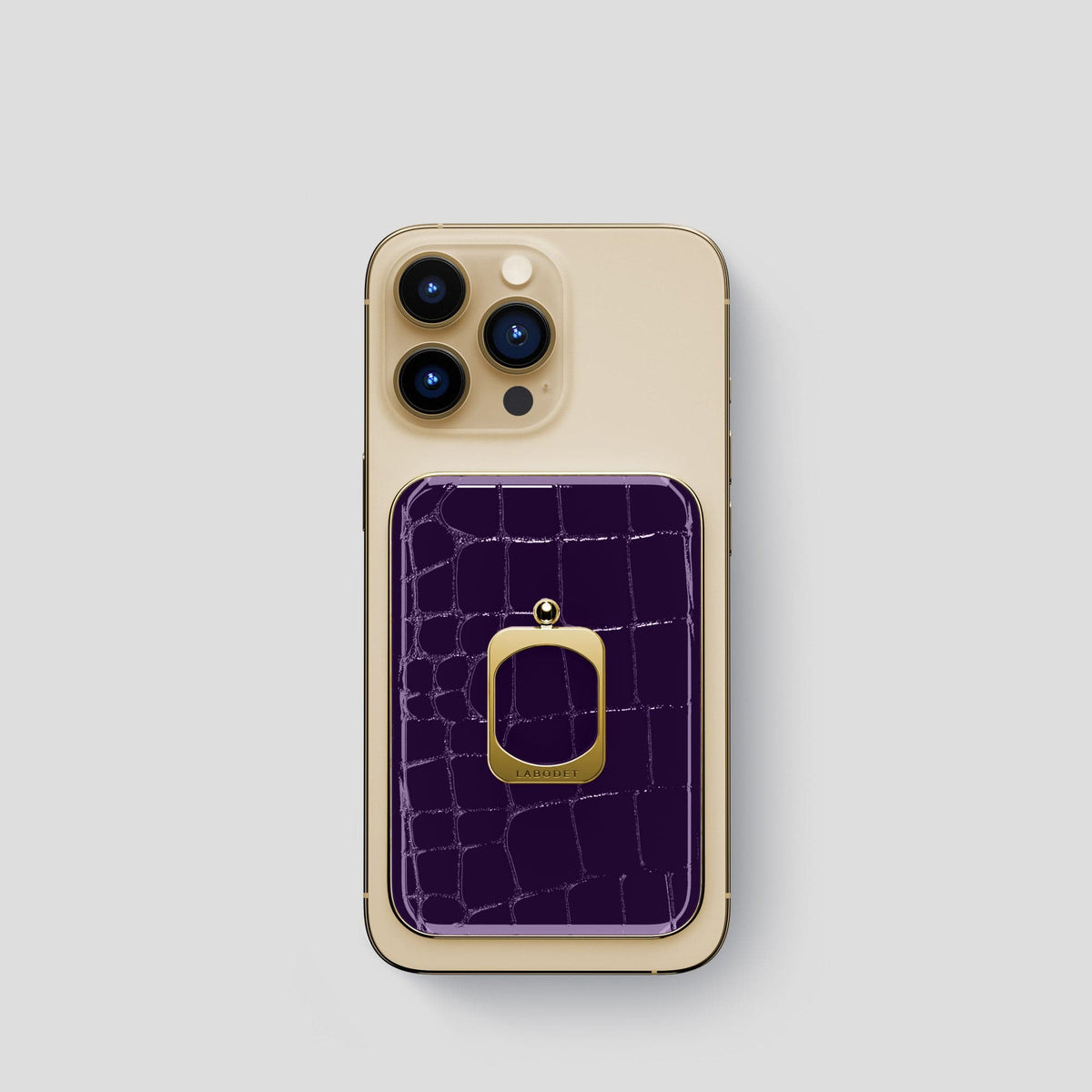 Purple MagSafe Ring iPhone 14 Pro with Gold Metal -2 | Purple-Gold