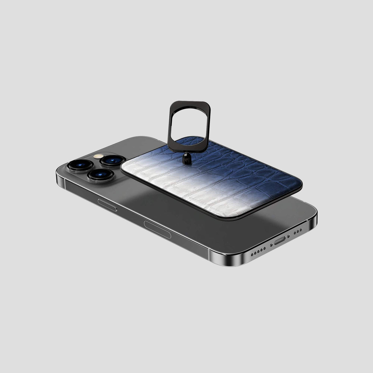 Navy Blue iPhone 14 Pro Himalaya MagSafe Ring with Black Metal -4 | Navy-Blue-Black