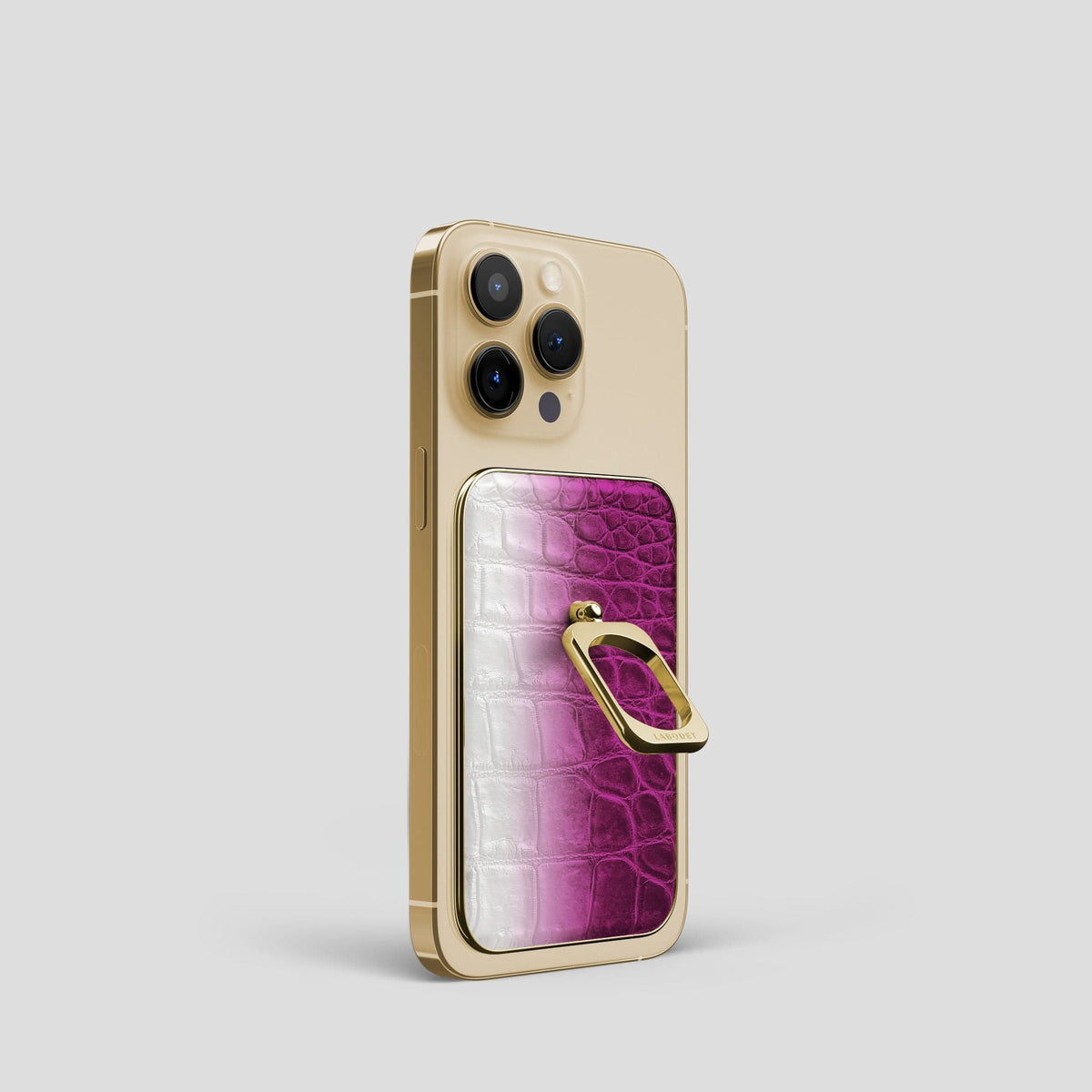 Fuchsia iPhone 14 Pro Himalaya MagSafe Ring with Gold Metal -2 | Fuchsia-Gold
