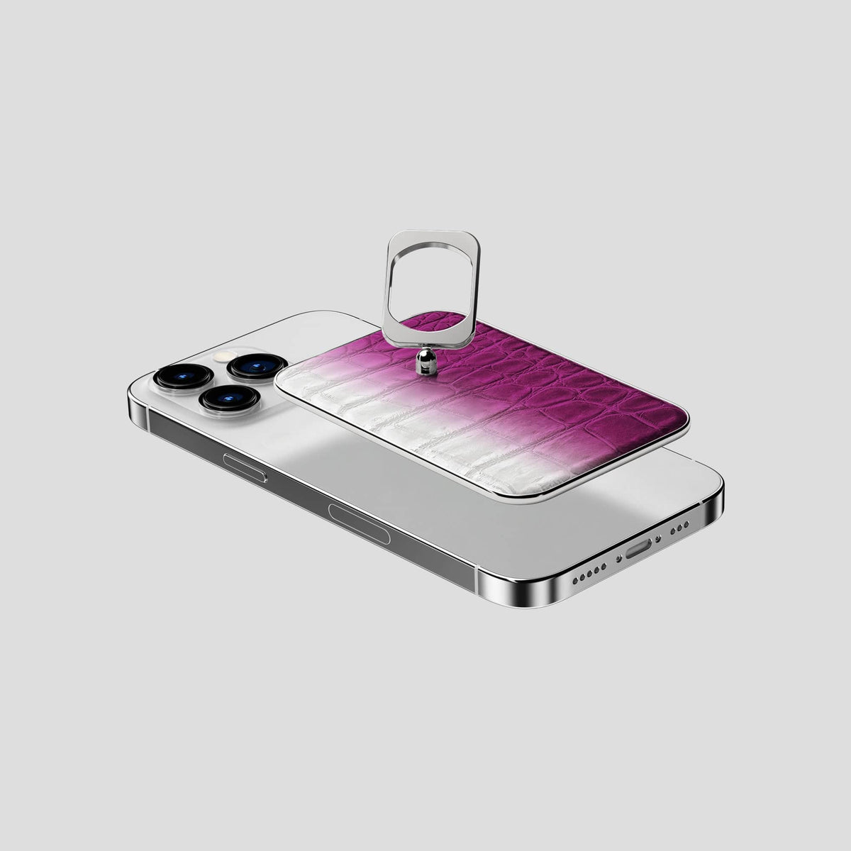 Fuchsia iPhone 14 Pro Himalaya MagSafe Ring with Steel Metal -4 | Fuchsia-Steel