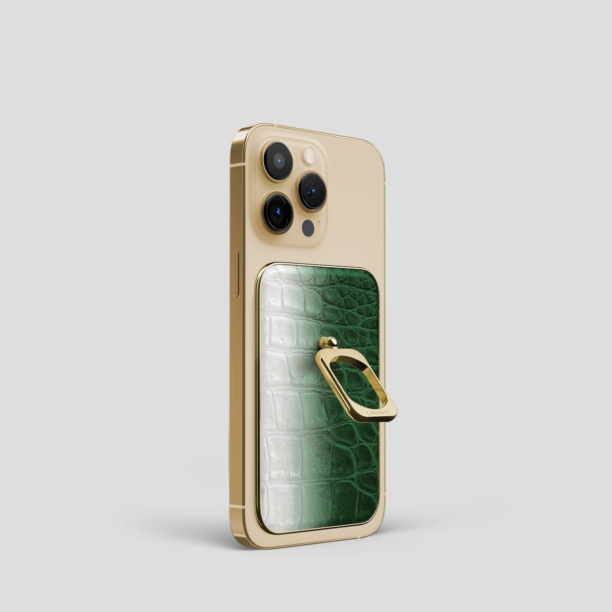 Green iPhone 14 Pro Himalaya MagSafe Ring with Gold Metal -2 | Green-Gold