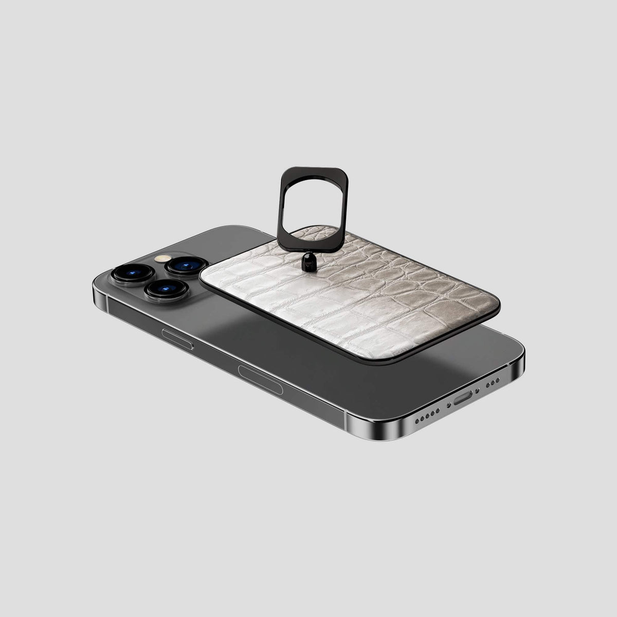 Grey iPhone 14 Pro Himalaya MagSafe Ring with Black Metal -4 | Grey-Black