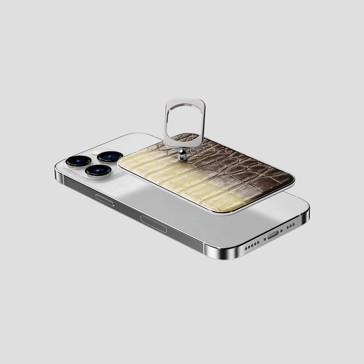 Natural iPhone 14 Pro Himalaya MagSafe Ring with Steel Metal -4 | Natural-Steel