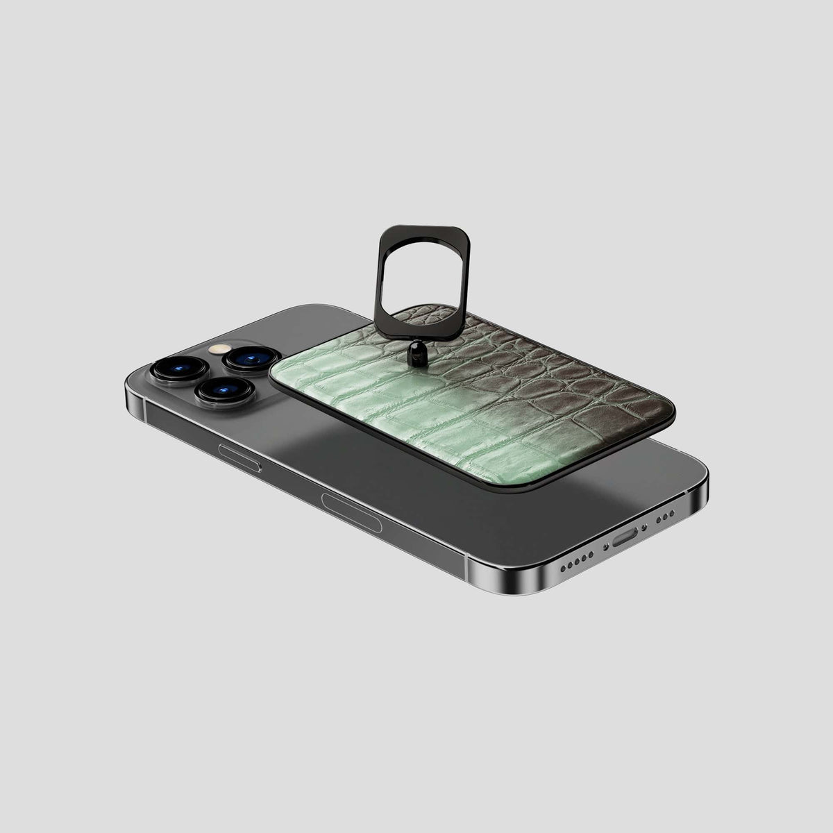 Pistachio iPhone 14 Pro Himalaya MagSafe Ring with Black Metal -4 | Pistachio-Black