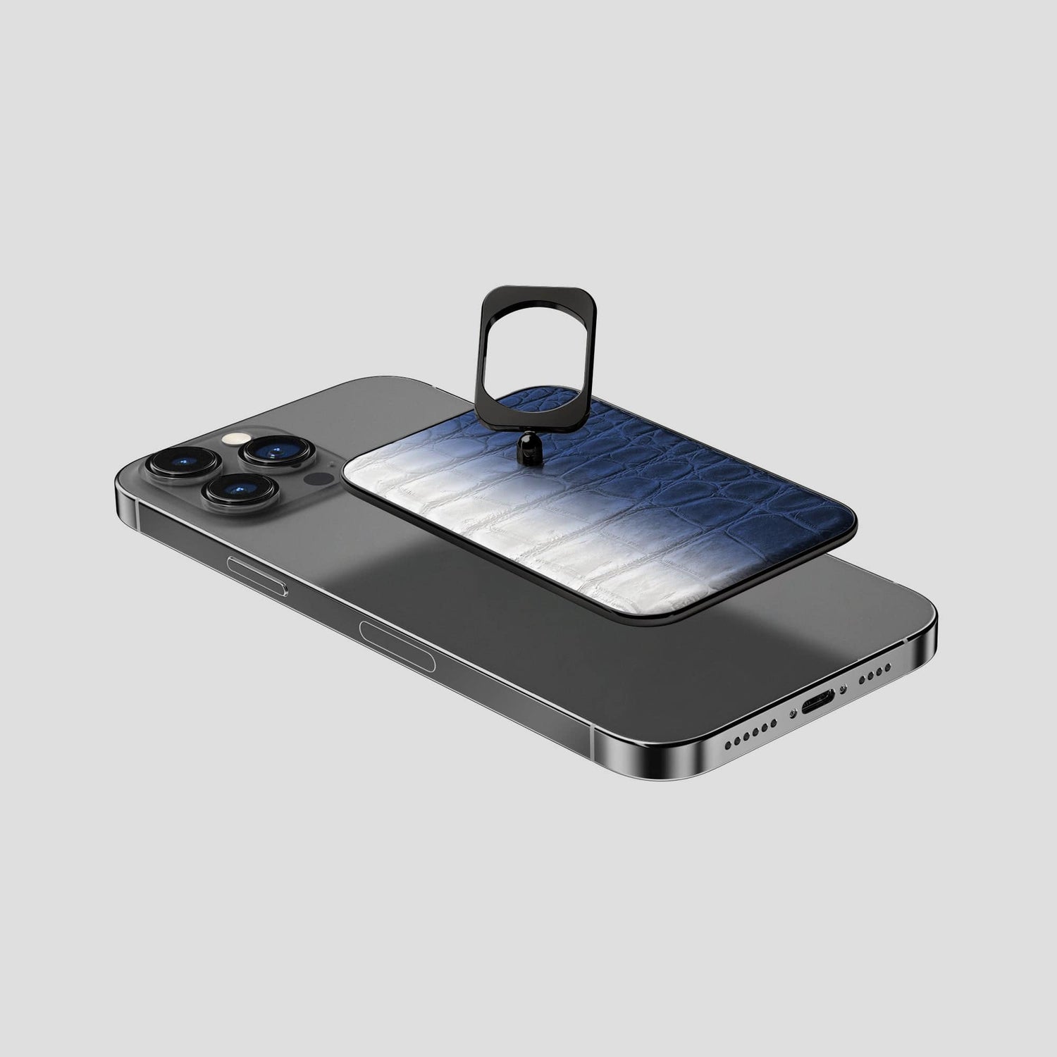 Navy Blue iPhone 14 Pro Max Himalaya MagSafe Ring with Black Metal -4 | Navy-Blue-Black