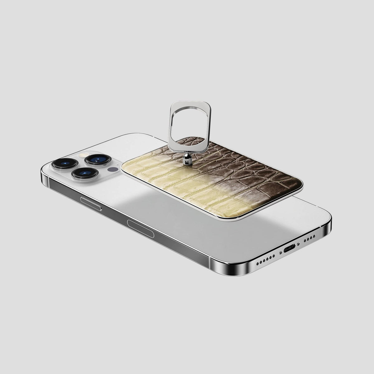 Natural iPhone 14 Pro Max Himalaya MagSafe Ring with Steel Metal -4 | Natural-Steel