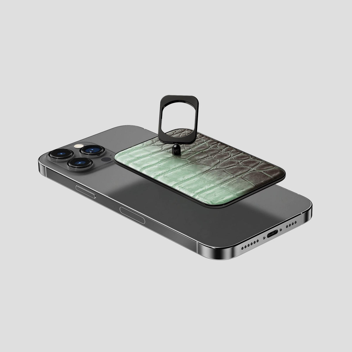 Pistachio iPhone 14 Pro Max Himalaya MagSafe Ring with Black Metal -4 | Pistachio-Black