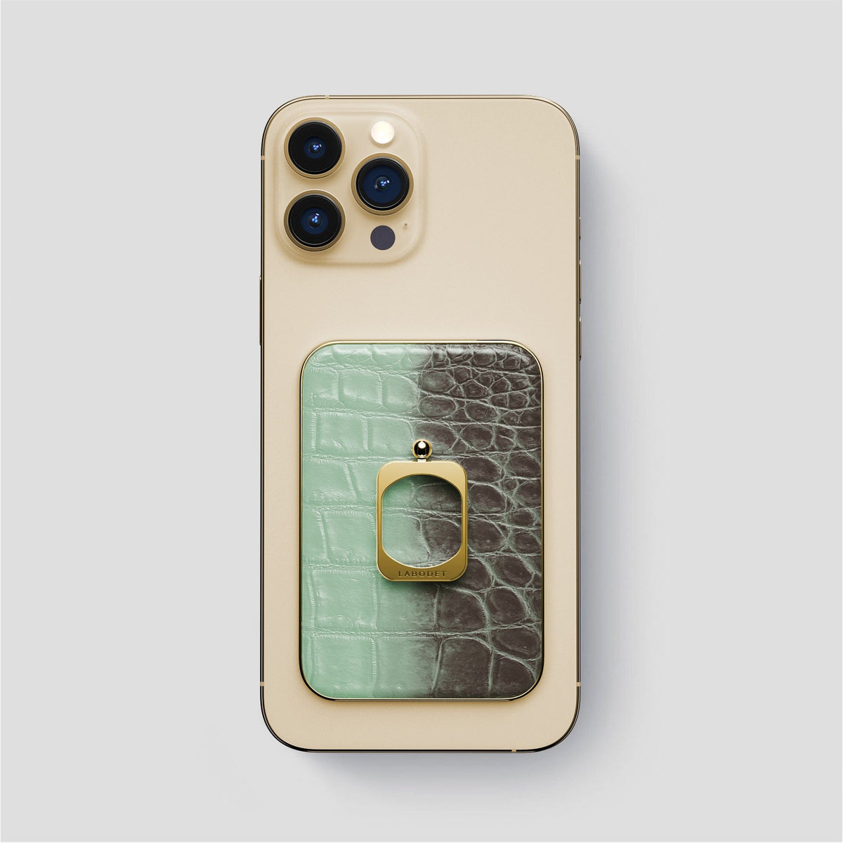 Pistachio iPhone 14 Pro Max Himalaya MagSafe Ring with Gold Metal -1 | Pistachio-Gold