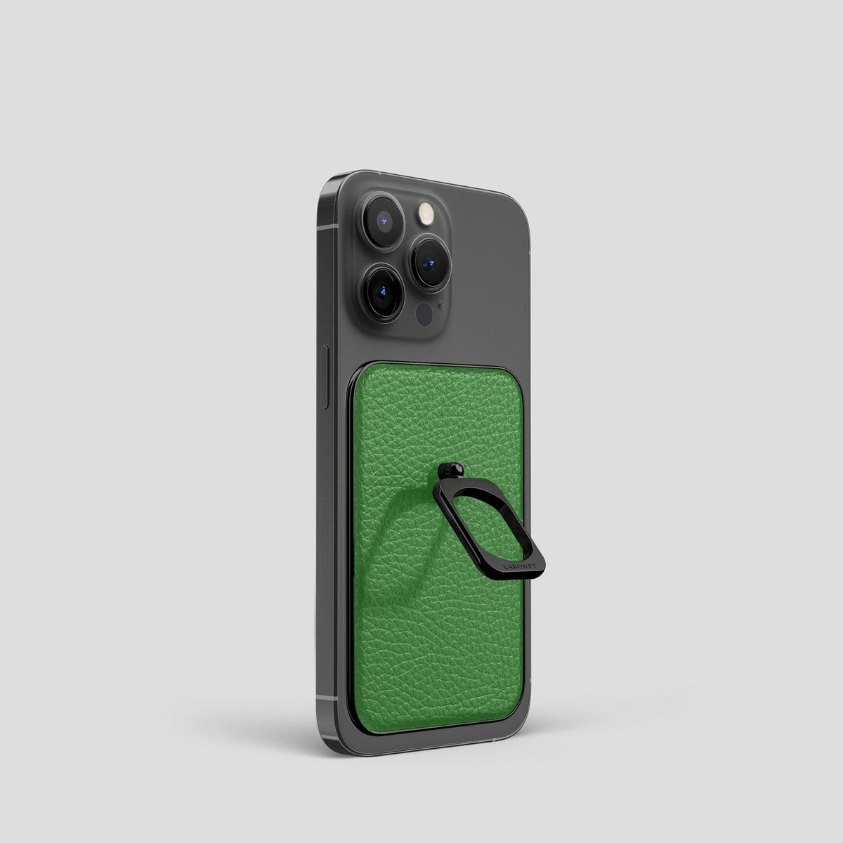 Herb iPhone 15 Pro MagSafe Ring Calf with Black Metal -1 | Herb-Black