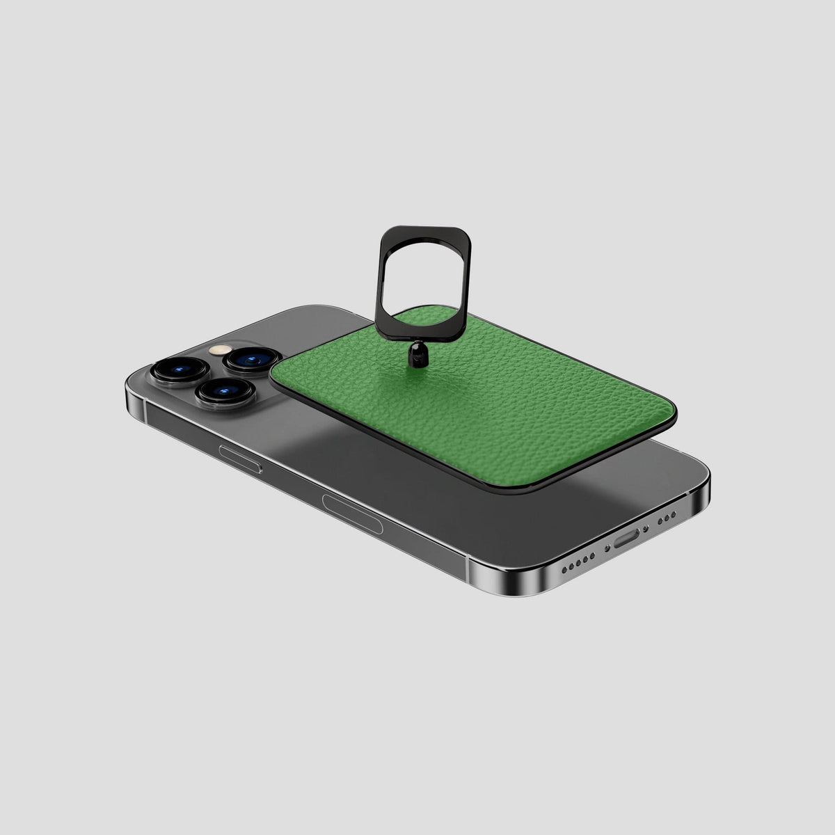 Herb iPhone 15 Pro MagSafe Ring Calf with Black Metal -4 | Herb-Black