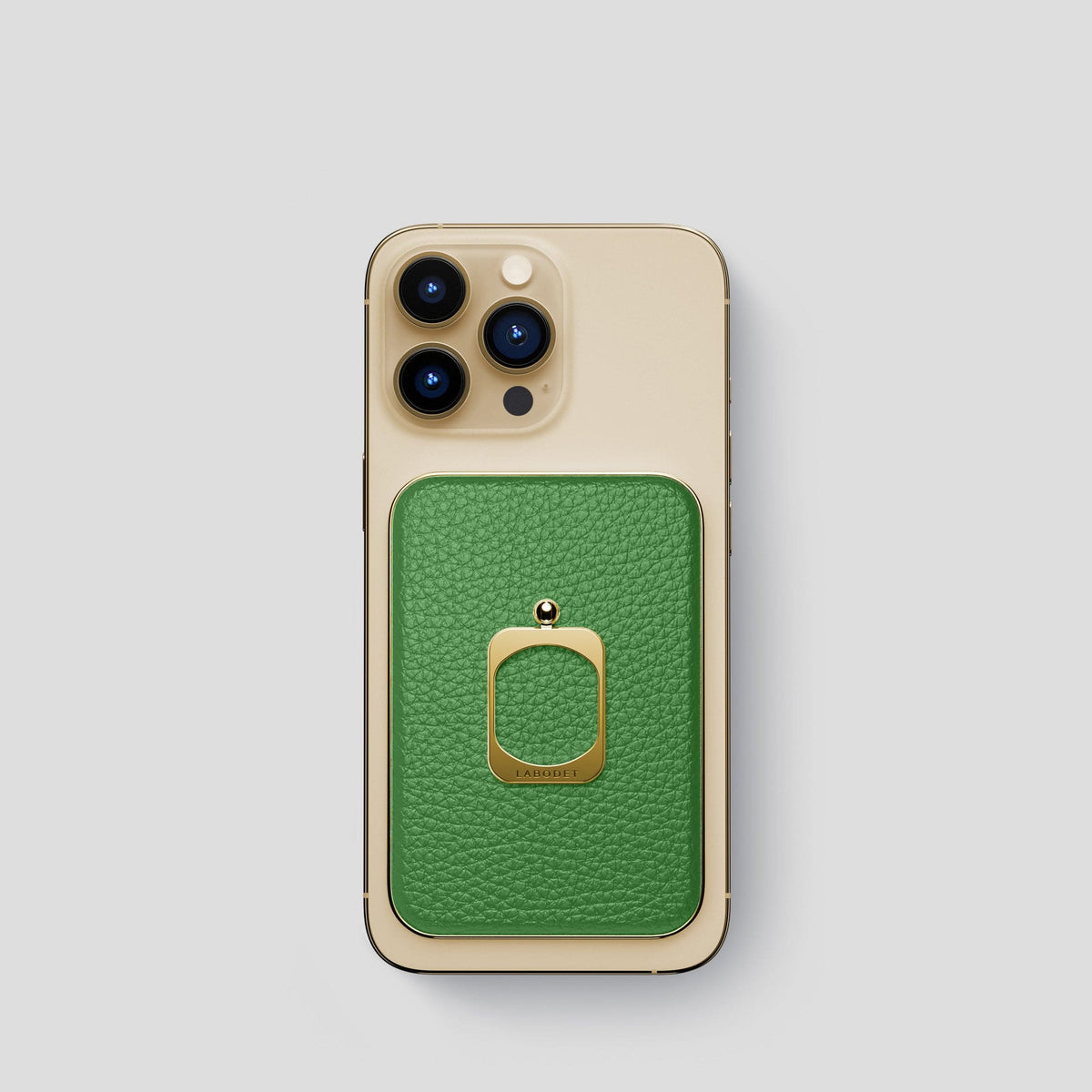 Herb iPhone 15 Pro MagSafe Ring Calf with Gold Metal -2 | Herb-Gold
