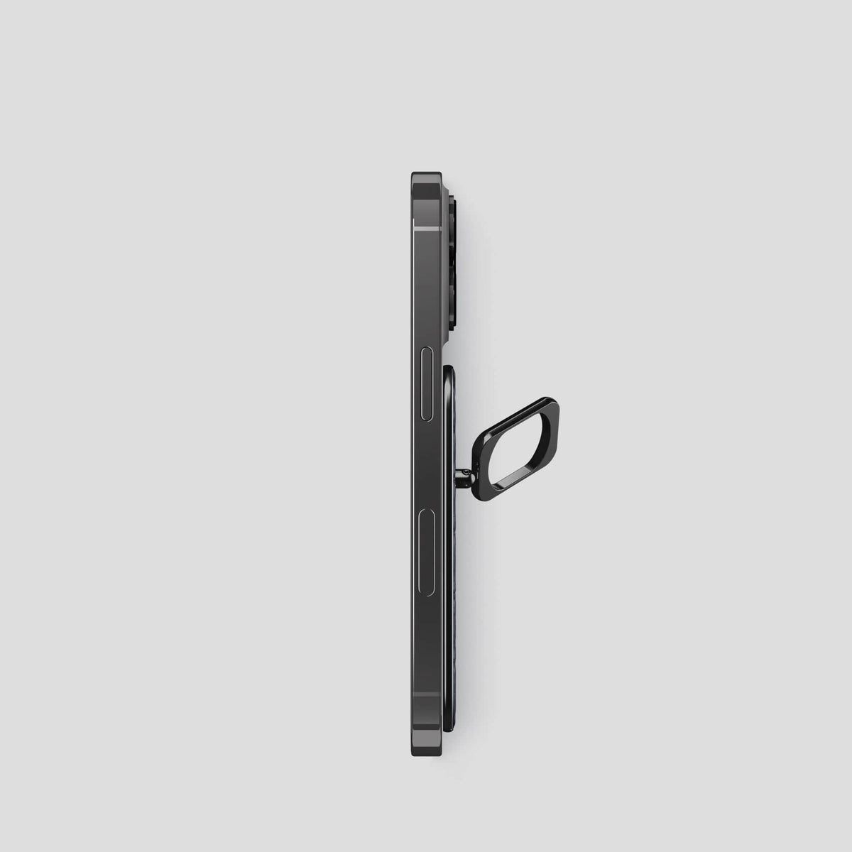 Marine iPhone 15 Pro MagSafe Ring Calf with Black Metal -3 | Marine-Black