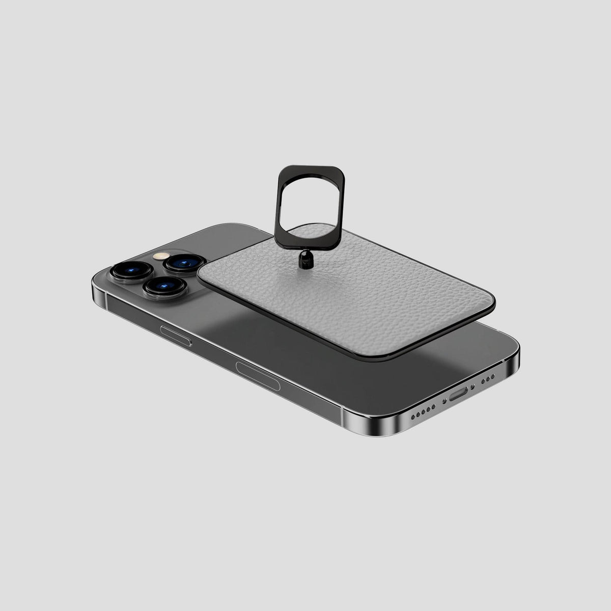 Nuage iPhone 15 Pro MagSafe Ring Calf with Black Metal -4 | Nuage-Black