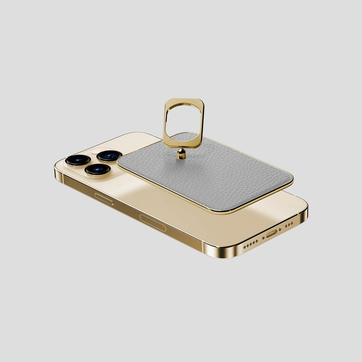 Nuage iPhone 15 Pro MagSafe Ring Calf with Gold Metal -4 | Nuage-Gold