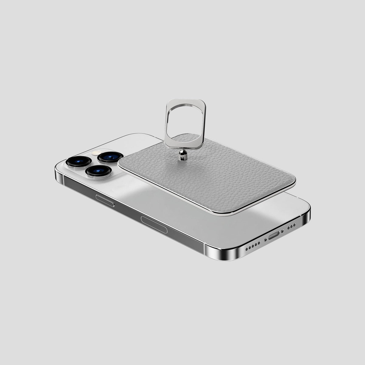 Nuage iPhone 15 Pro MagSafe Ring Calf with Steel Metal -4 | Nuage-Steel