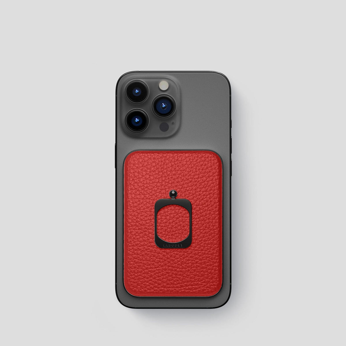 Red iPhone 15 Pro MagSafe Ring Calf with Black Metal -2 | Red-Black