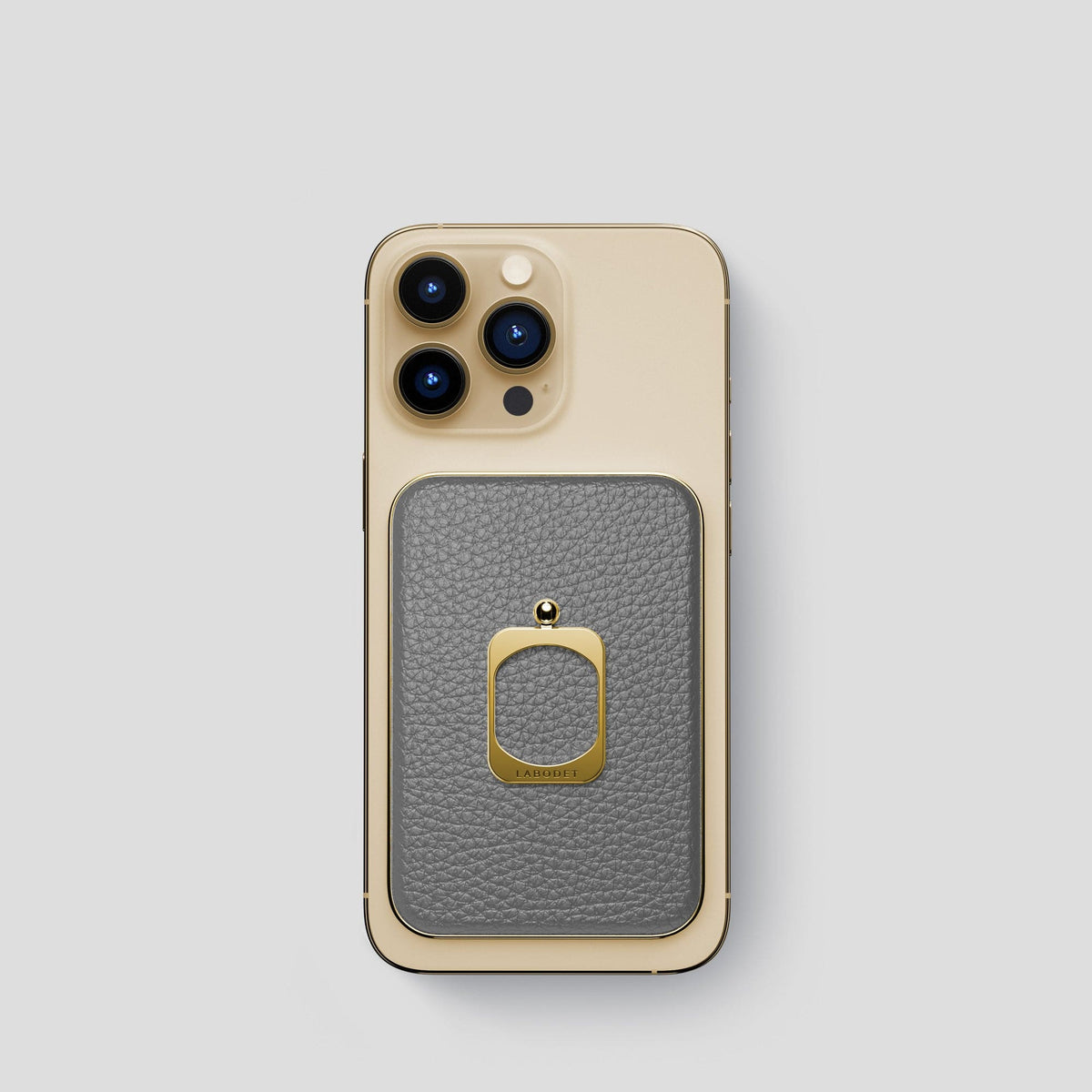Souris iPhone 15 Pro MagSafe Ring Calf with Gold Metal -2 | Souris-Gold