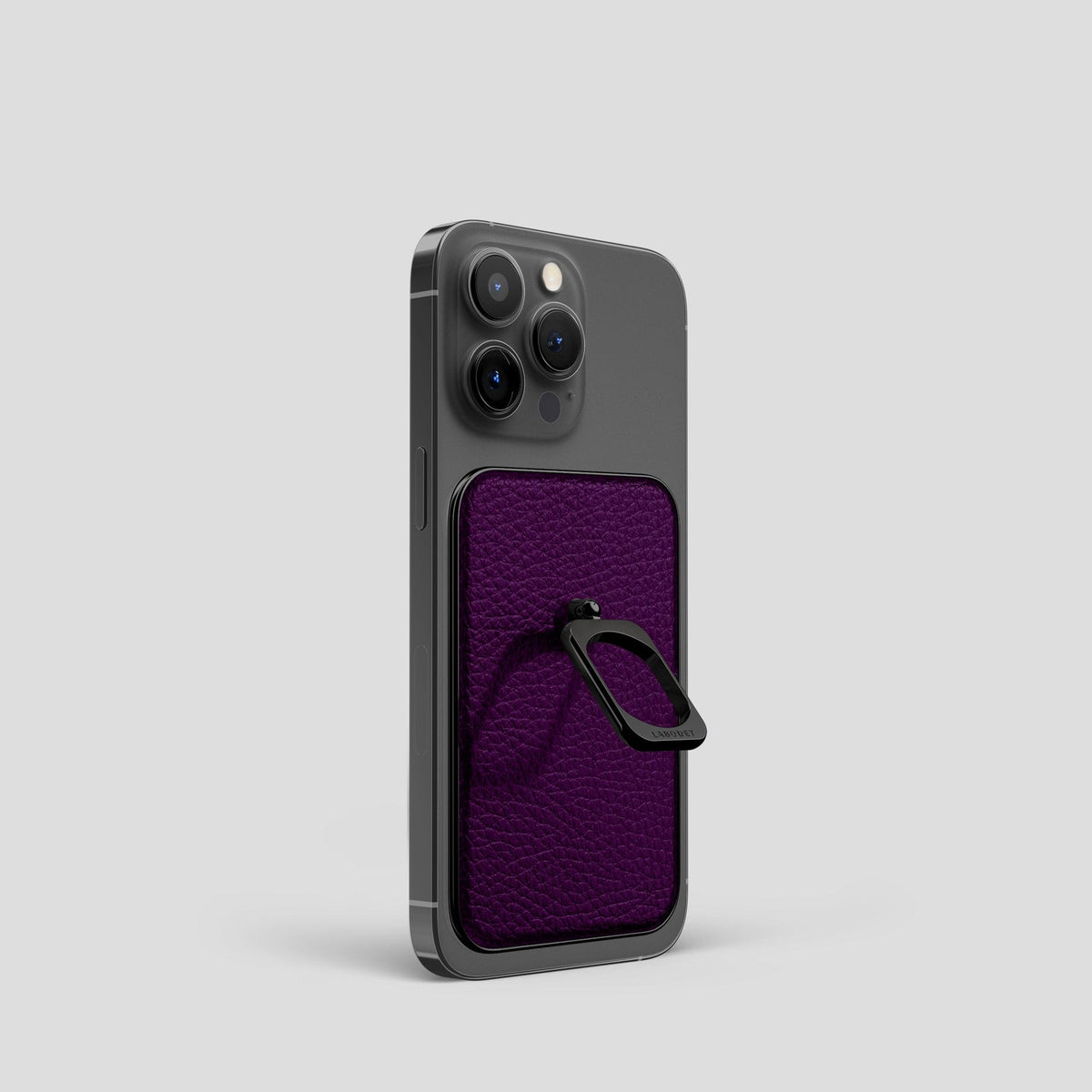 Violet iPhone 15 Pro MagSafe Ring Calf with Black Metal -1 | Violet-Black