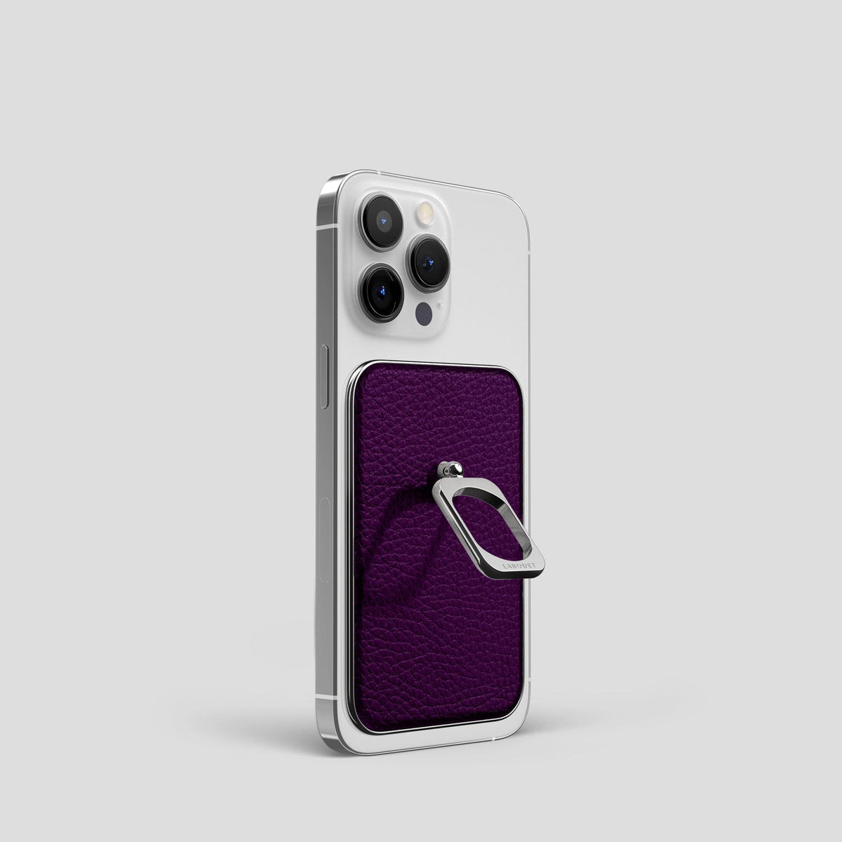Violet iPhone 15 Pro MagSafe Ring Calf with Steel Metal -1 | Violet-Steel
