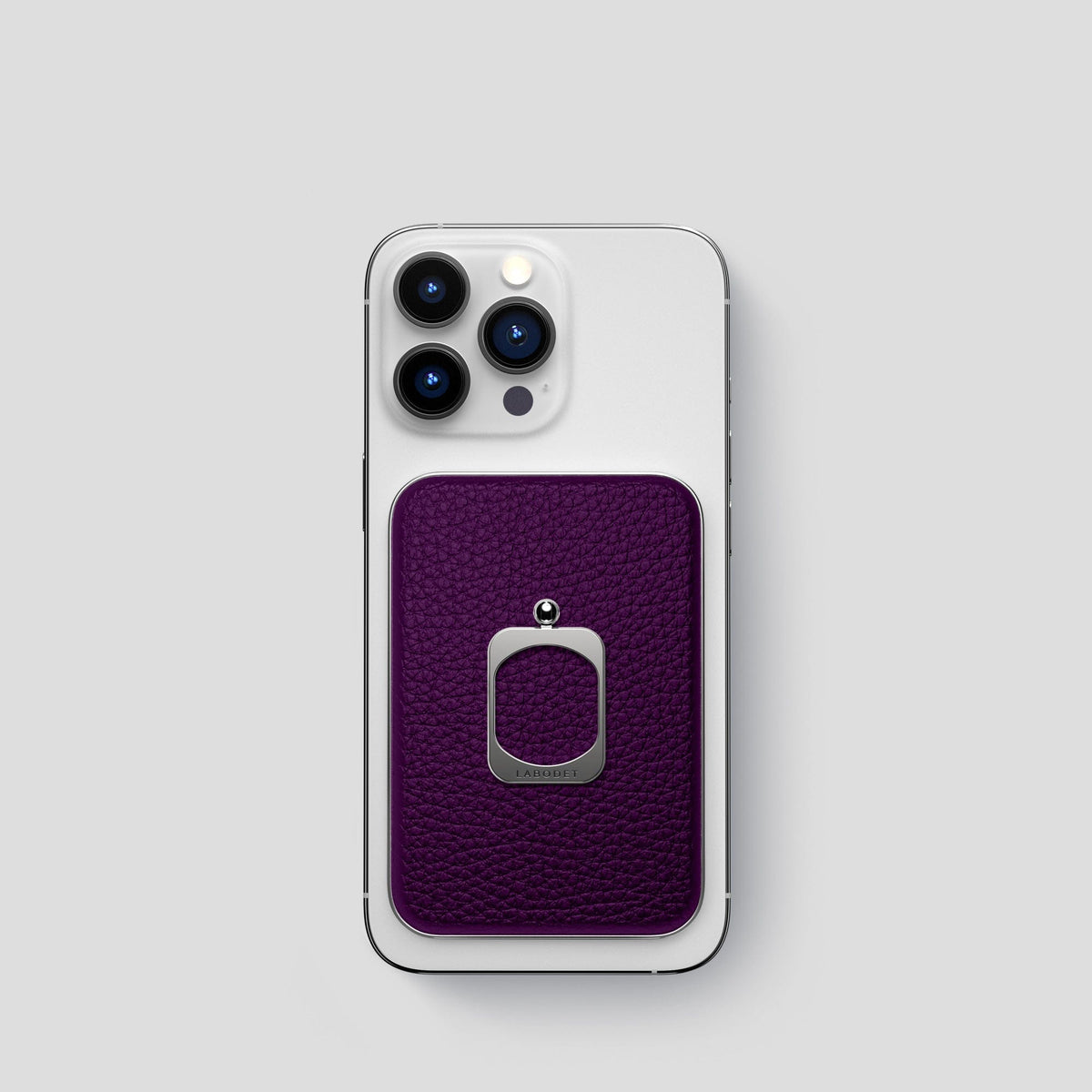 Violet iPhone 15 Pro MagSafe Ring Calf with Steel Metal -2 | Violet-Steel